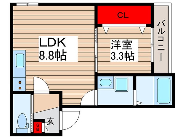 ルアナメゾン馬橋01の物件間取画像